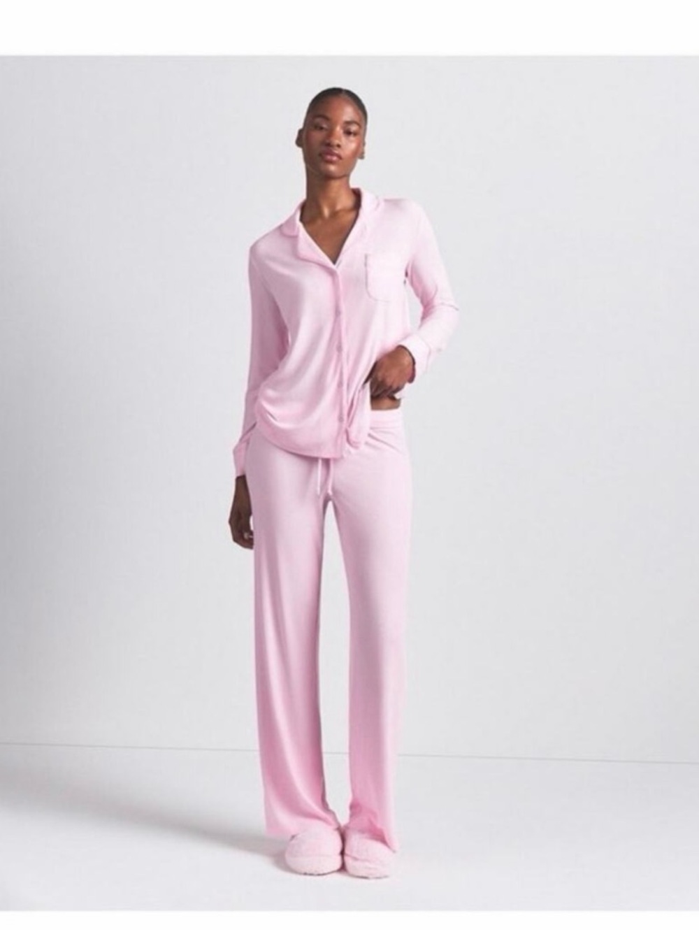 SKIMS Sleep Long-Sleeve Pajama Set in Bloom